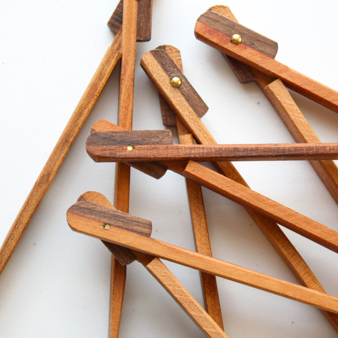 Handmade Wooden Charcuterie Tongs - Made in the USA