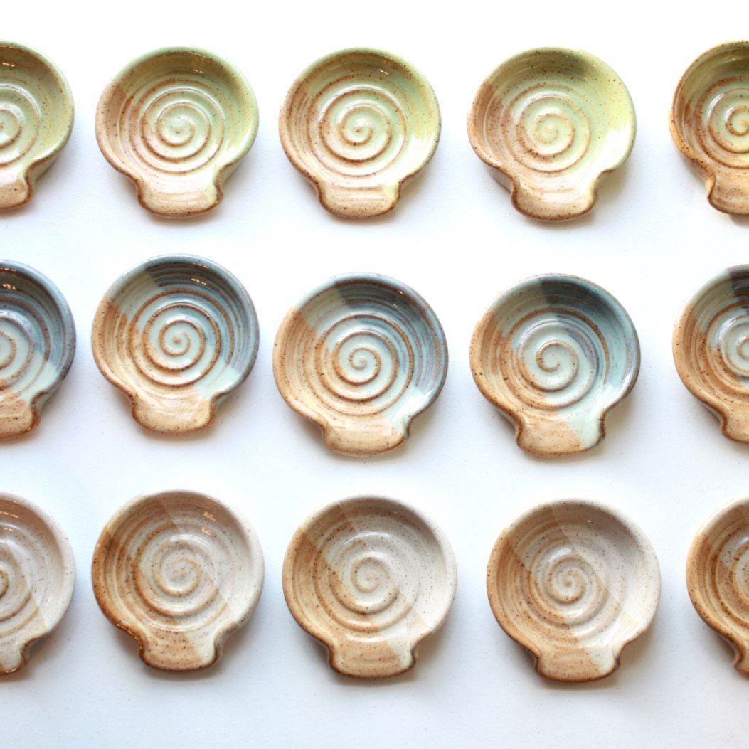 Pottery Spoon Rest - Made in the USA