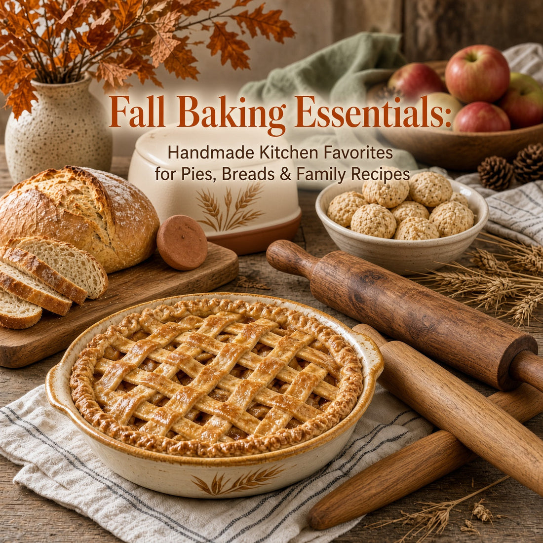 Fall Baking Essentials: Handmade Kitchen Favorites for Pies, Breads & Family Recipes