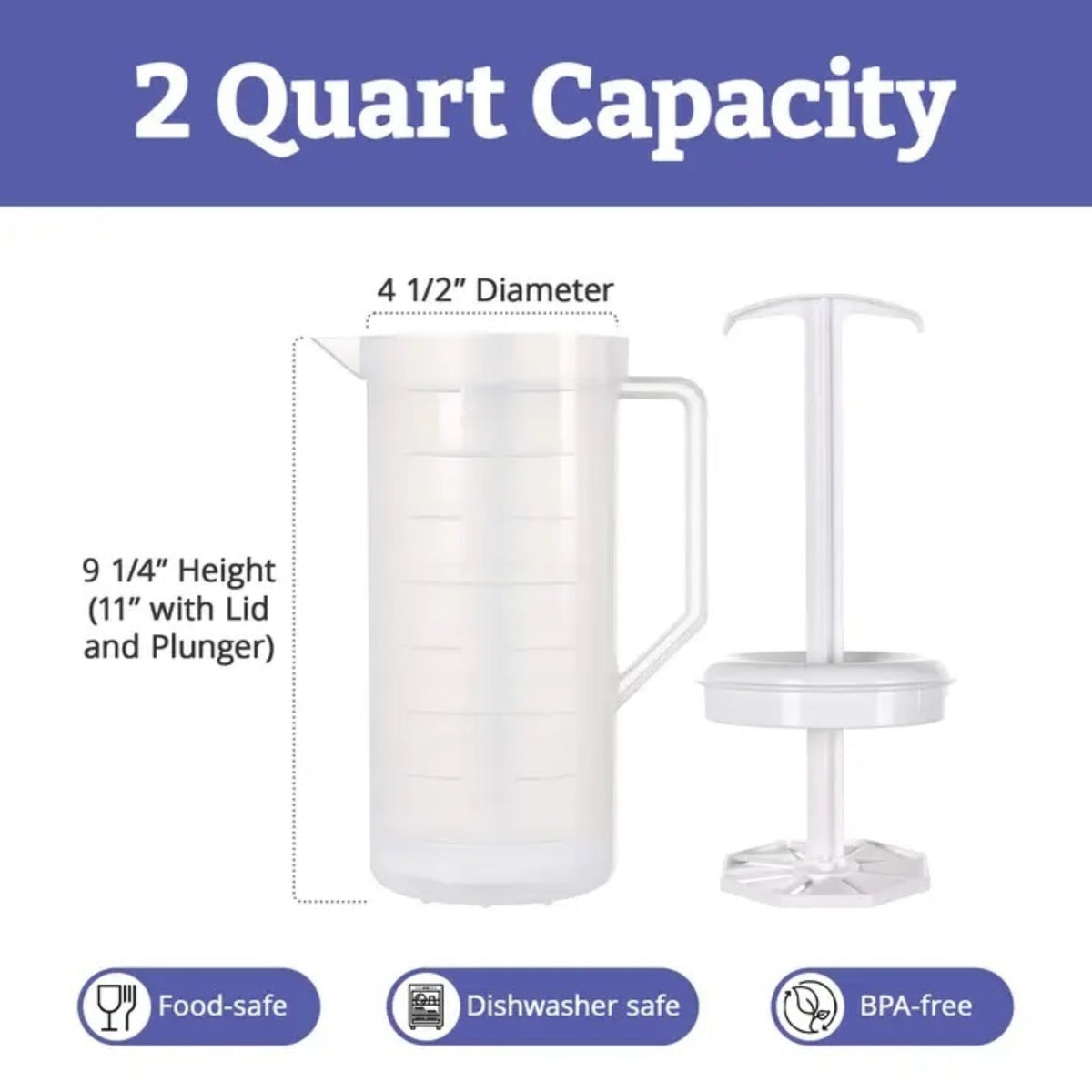 Mixing Pitcher - 2 Quart - Made in the USA