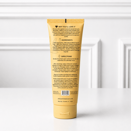 Amish Farms All Natural Tallow Face Cream - Made in the USA