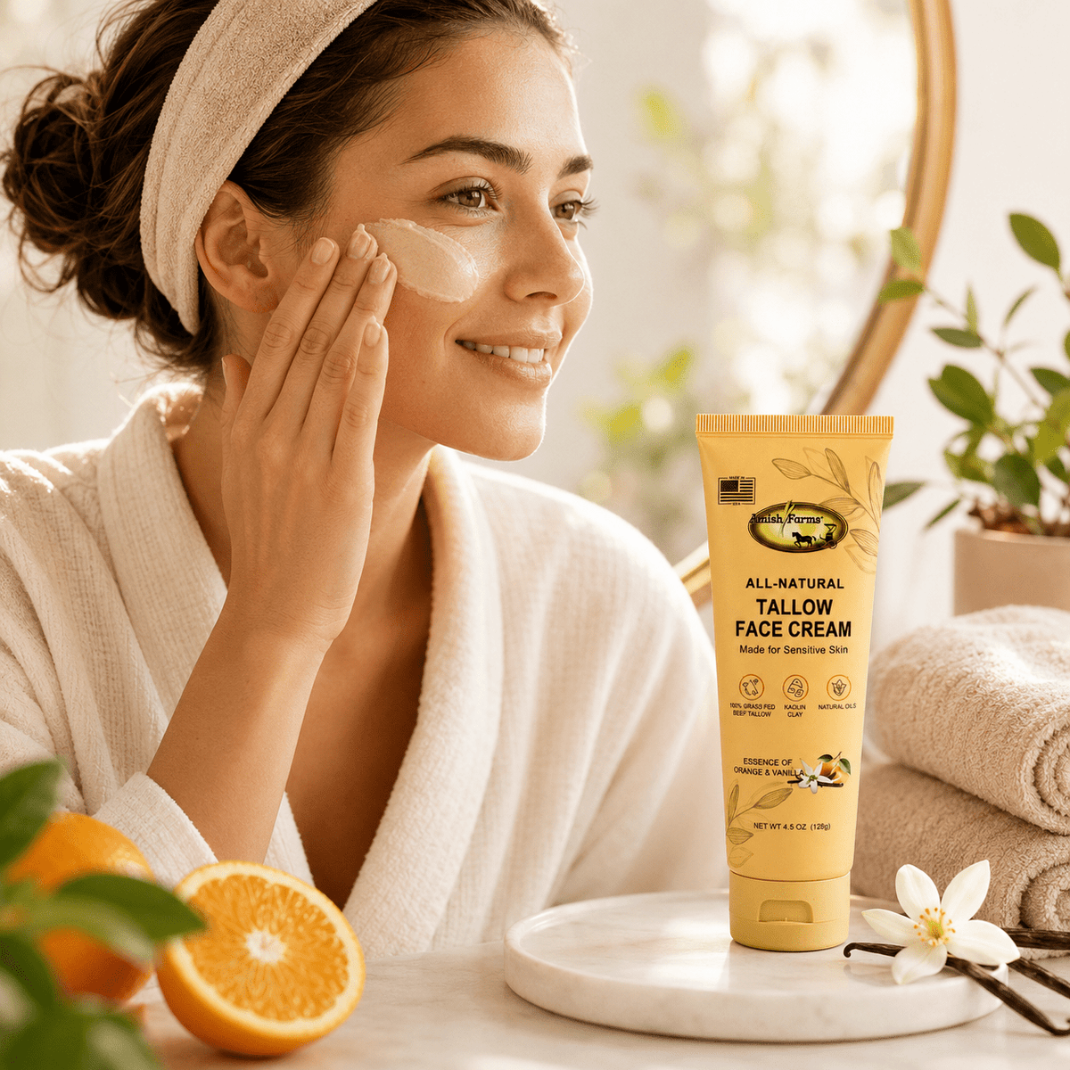 Amish Farms All Natural Tallow Face Cream - Made in the USA