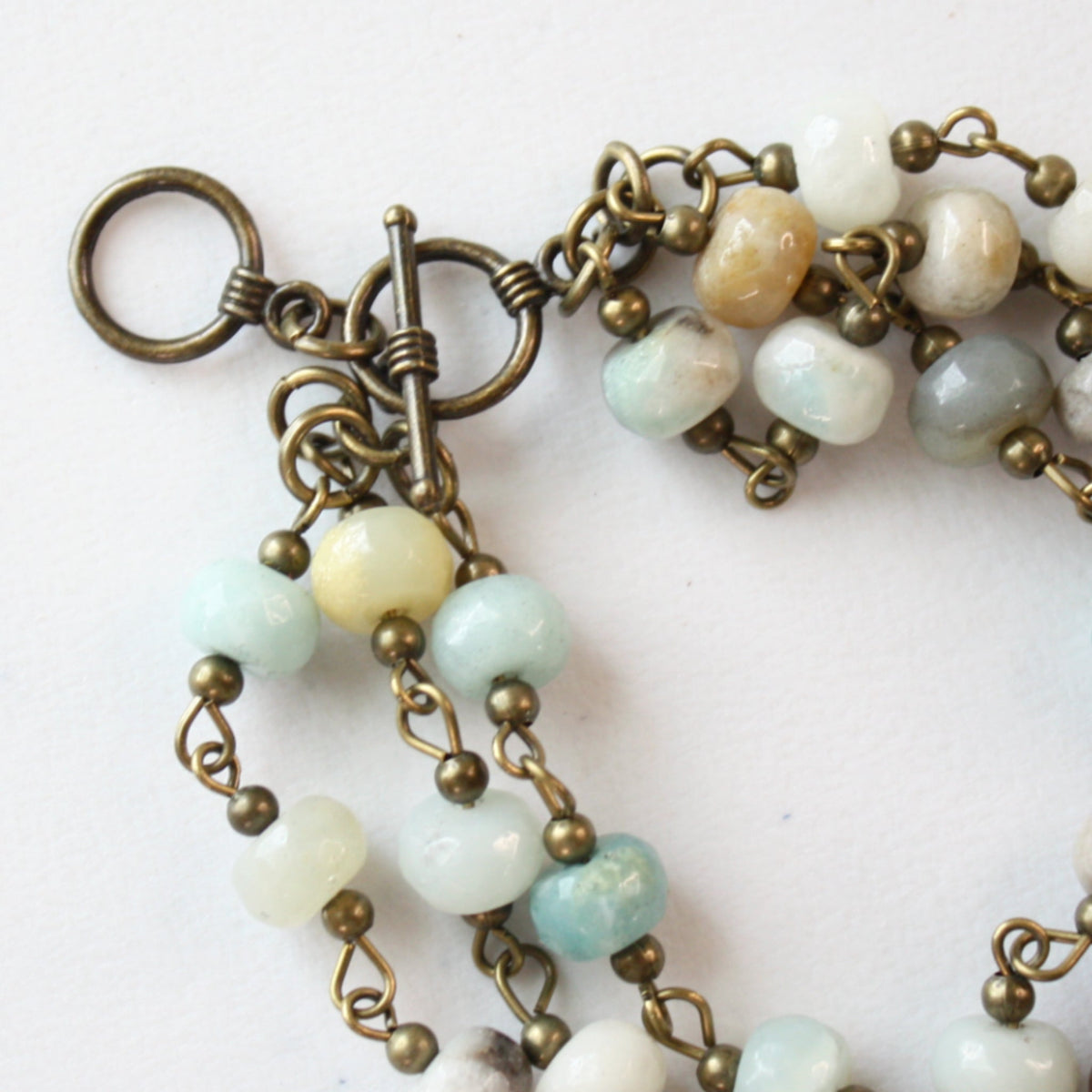 Amazonite Triple Strand Bracelet - Made in the USA