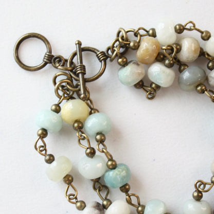 Amazonite Triple Strand Bracelet - Made in the USA