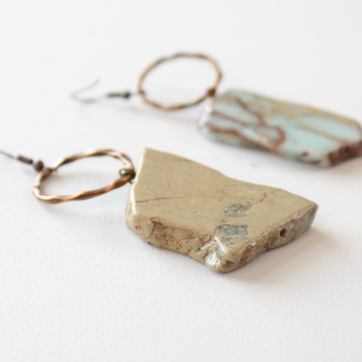Aqua Terra Chunky Turquoise Earrings - Made in the USA
