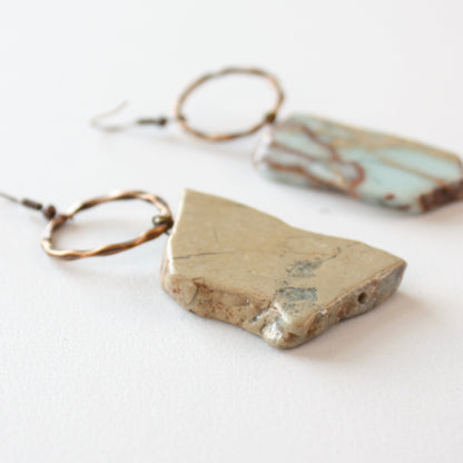 Aqua Terra Chunky Turquoise Earrings - Made in the USA