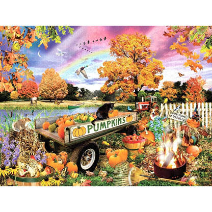 Back Acre Pumpkin Patch Farm Puzzle - Made in the USA