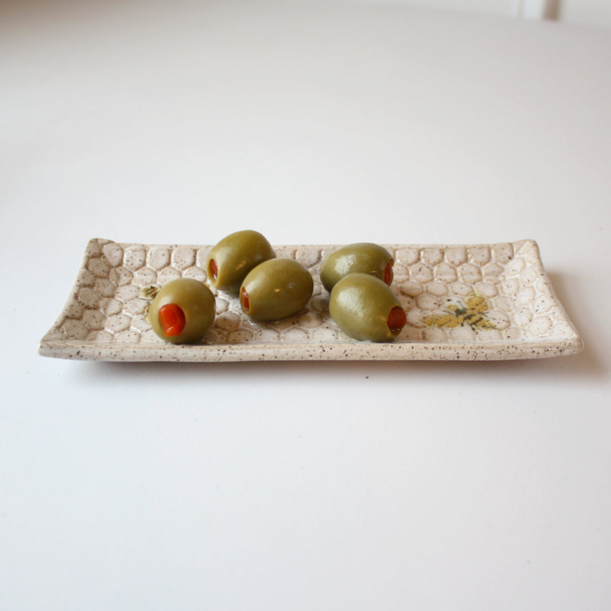 Bee Ceramic Butter Dish - Made in the USA