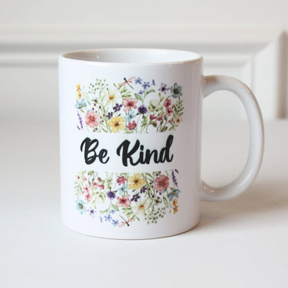 Be Kind Wildflowers Mug - Made in the USA