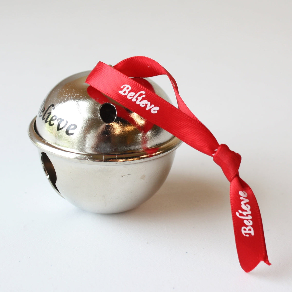 Believe Sleigh Bell Jumbo Ornaments - Made in the USA