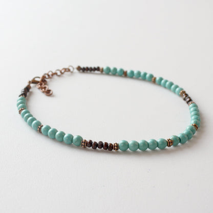 Blue Turquoise Choker Necklace - Made in the USA