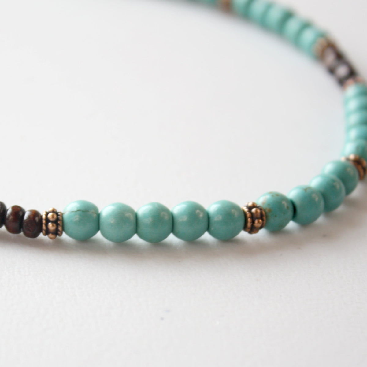 Blue Turquoise Choker Necklace - Made in the USA