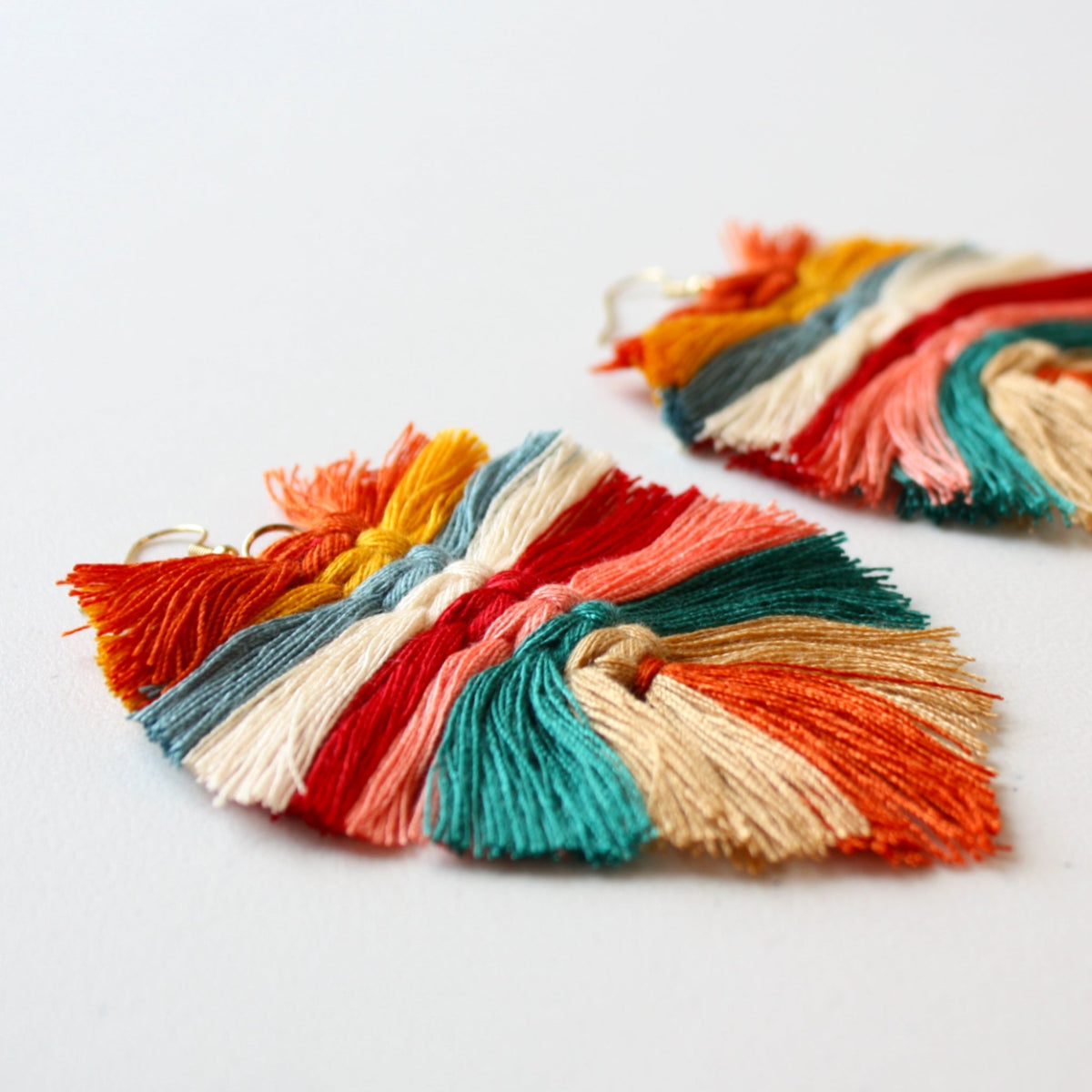 Boho Contoured Fringe Earrings - Made in the USA