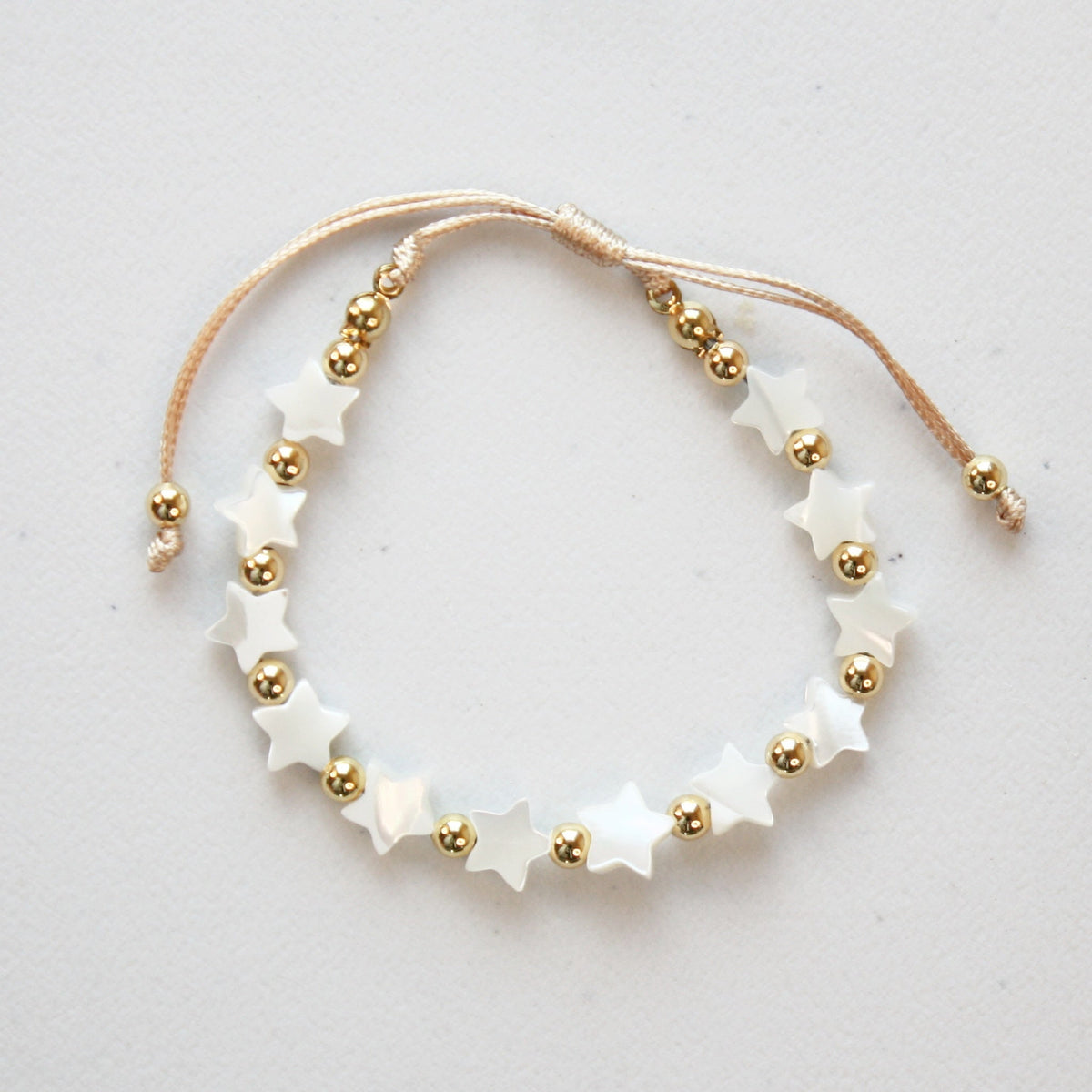 Boho Star Beaded Shell Bracelet - Made in the USA