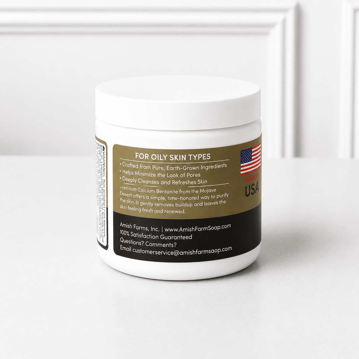 Amish Farms - Calcium Bentonite Facial Clay Mask - Made in the USA