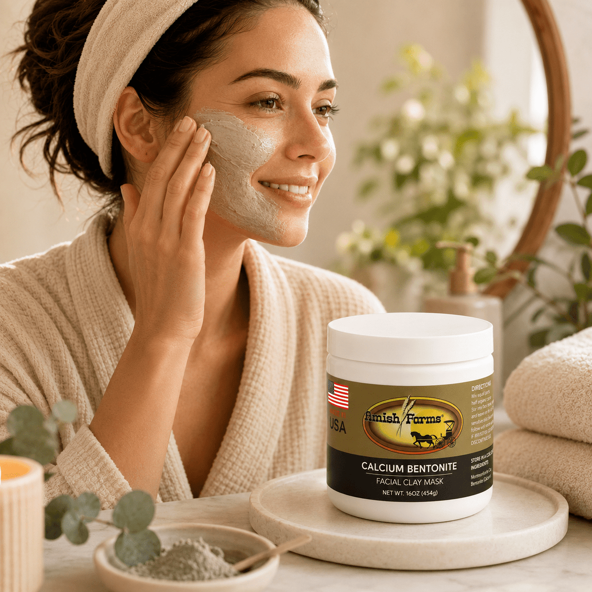 Amish Farms - Calcium Bentonite Facial Clay Mask - Made in the USA