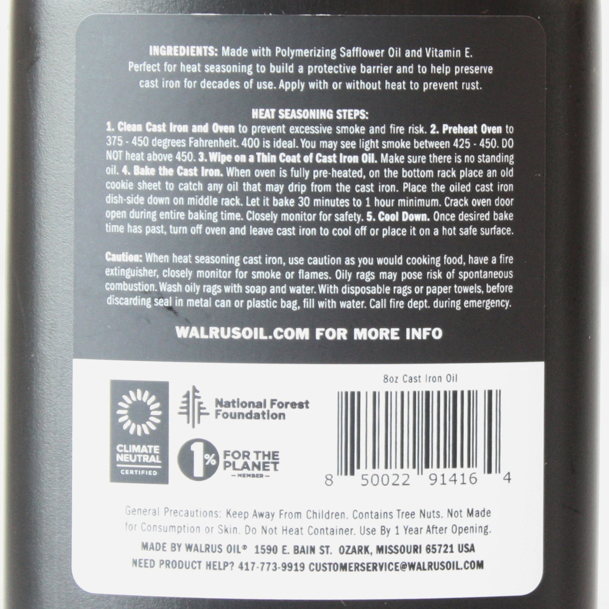 Walrus Oil - Cast Iron Oil - Made in the USA