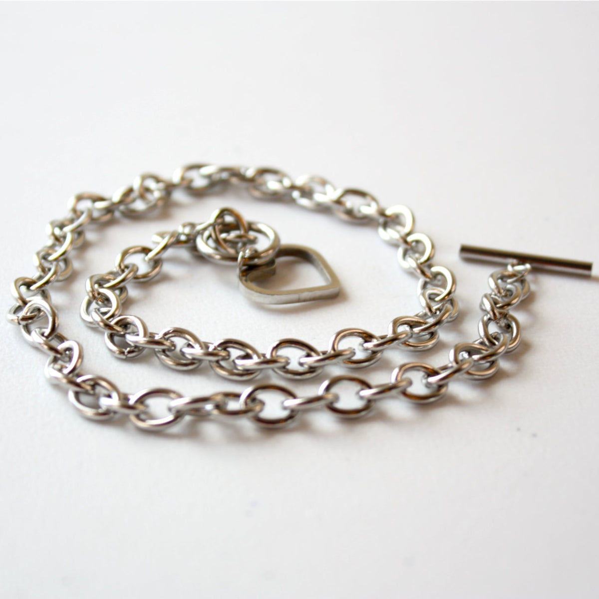 Chain Toggle Heart Necklace - Made in the USA