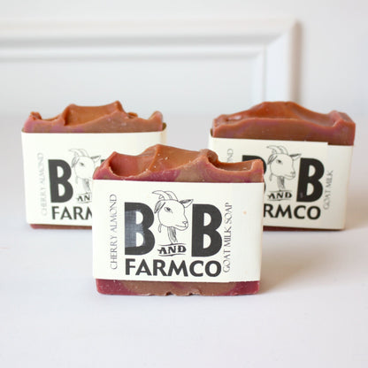 Cherry Almond Handmade Goat Milk Soap - Made in the USA