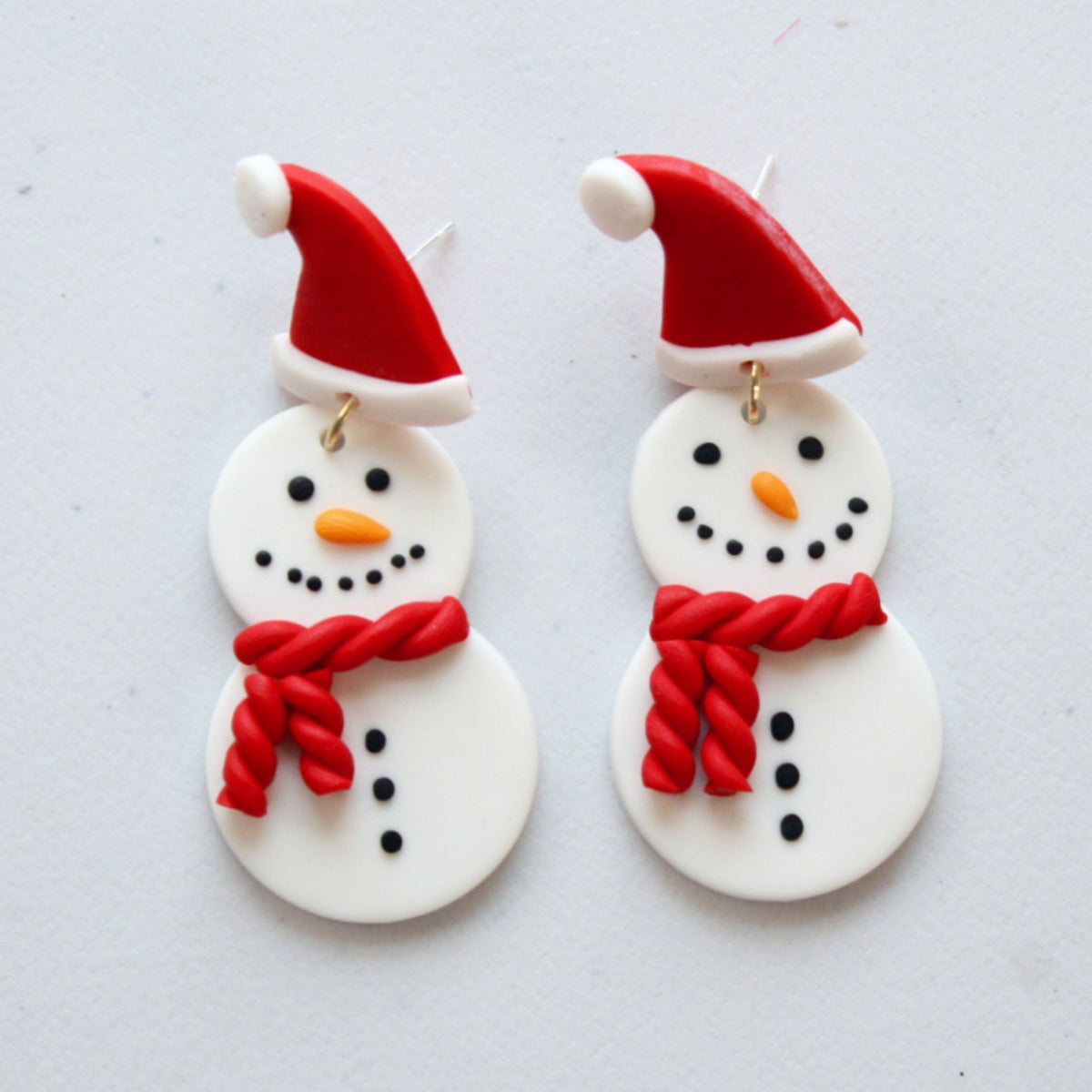 Christmas Snowman Earrings - Made in the USA