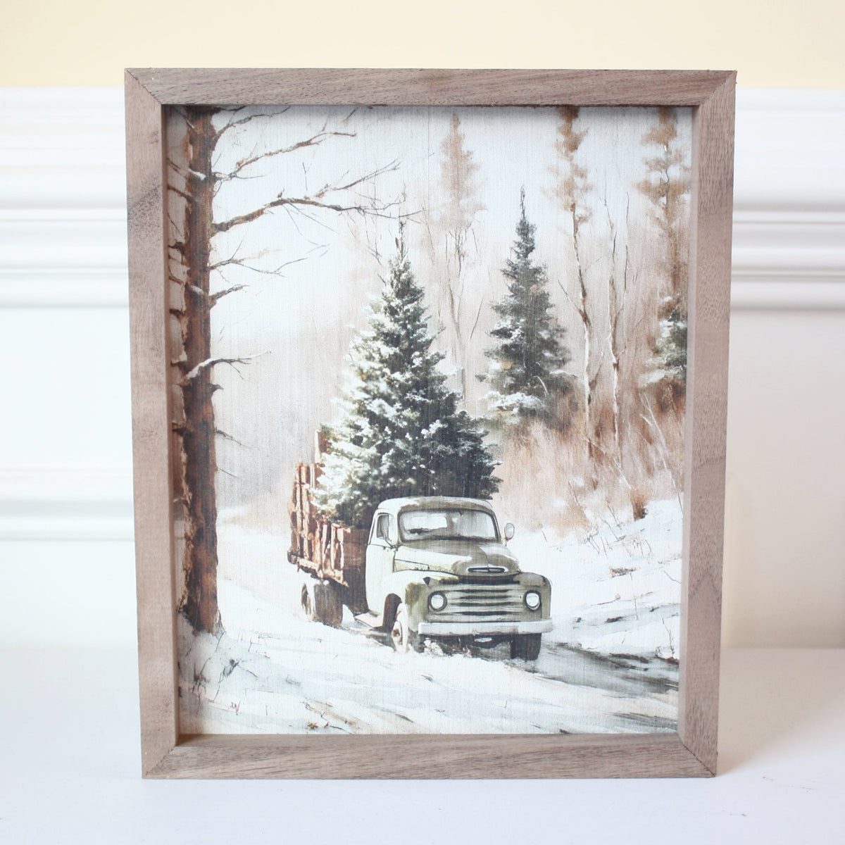 Christmas Tree Delivery Truck Hand Painted Art - Made in the USA