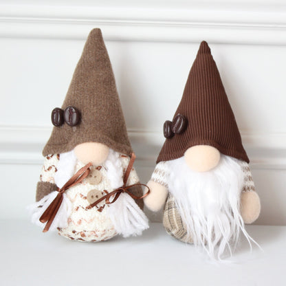 Pair of Handmade Coffee Gnomes Brother and Sister - Made in the USA