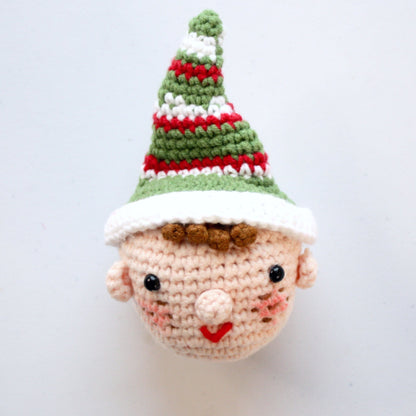 Crocheted Santa and Elf Christmas Decorations - Made in the USA