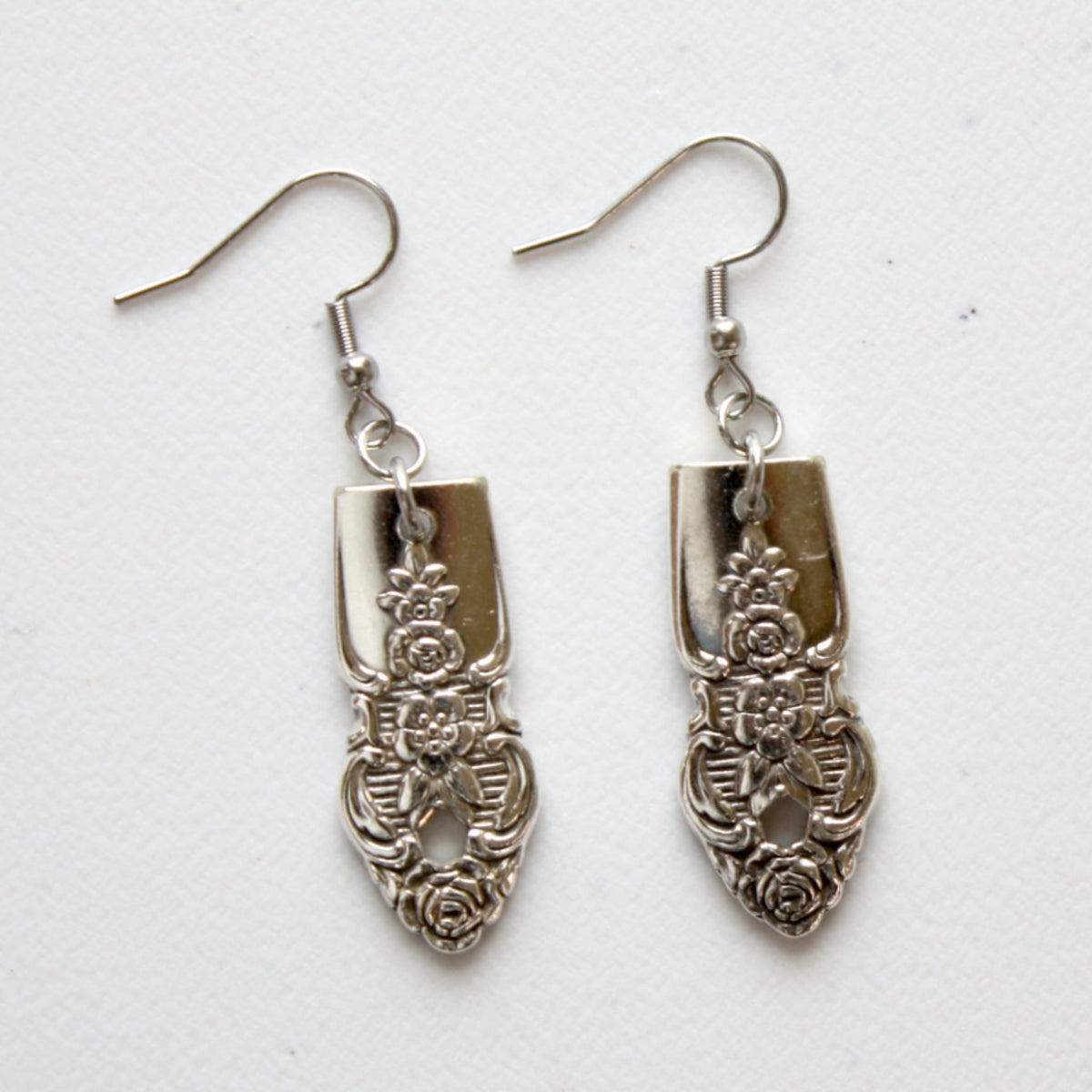 Vintage Flatware Earrings - Distinction - Made in the USA