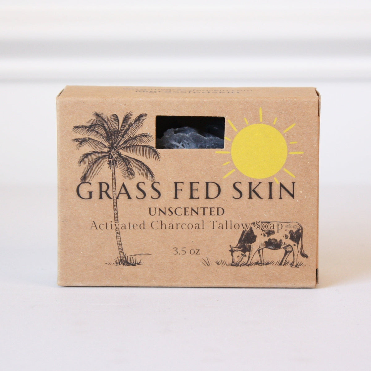 Grass Fed Skin Tallow Activated Charcoal Soap - Made in the USA