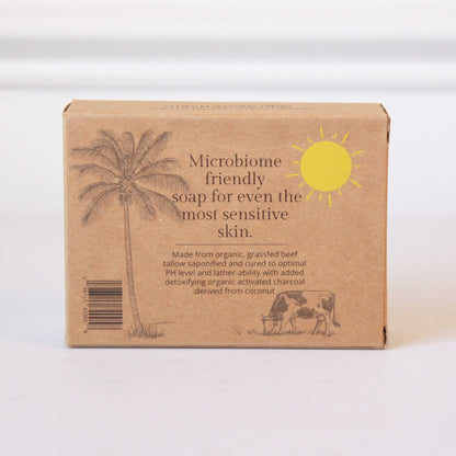 Grass Fed Skin Tallow Activated Charcoal Soap - Made in the USA