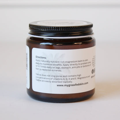 Grass Fed Skin Tallow Magnesium Balm - Made in the USA