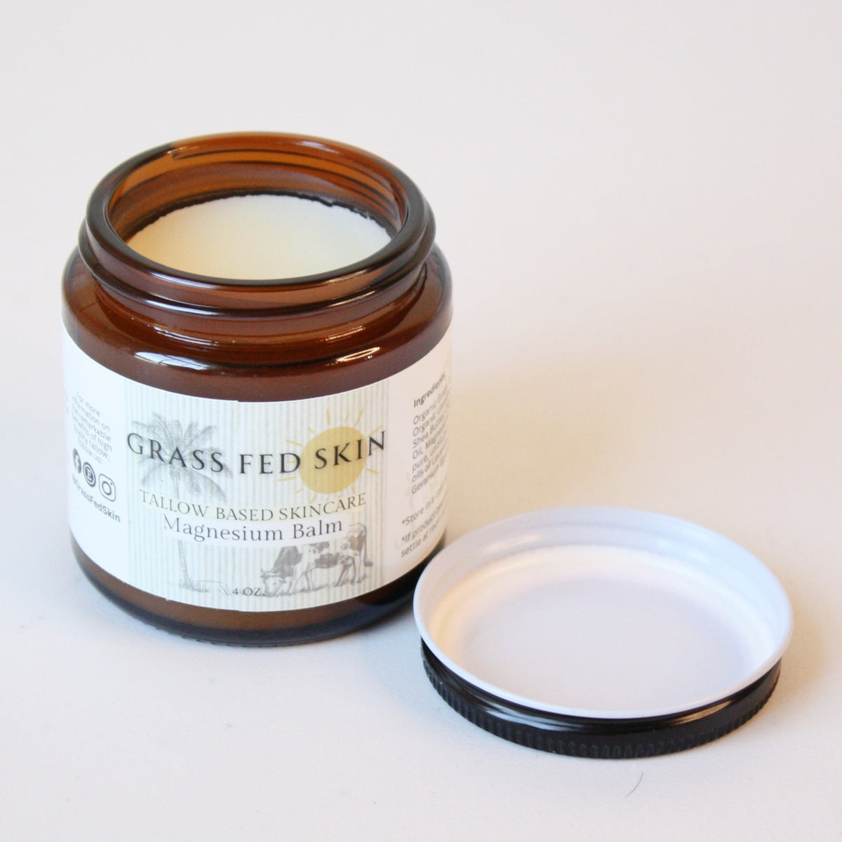 Grass Fed Skin Tallow Magnesium Balm - Made in the USA