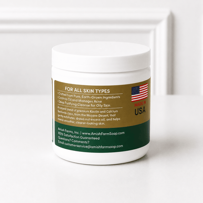 Amish Farms - Kaolin Bentonite Facial Clay Mask - Made in the USA