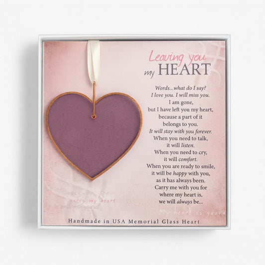 Leaving You My Heart Memorial Heart - Made in the USA