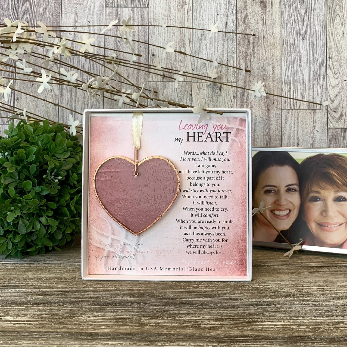 Leaving You My Heart Memorial Heart - Made in the USA