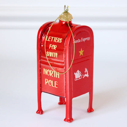 Letters for Santa Glass Christmas Ornaments - Made in the USA