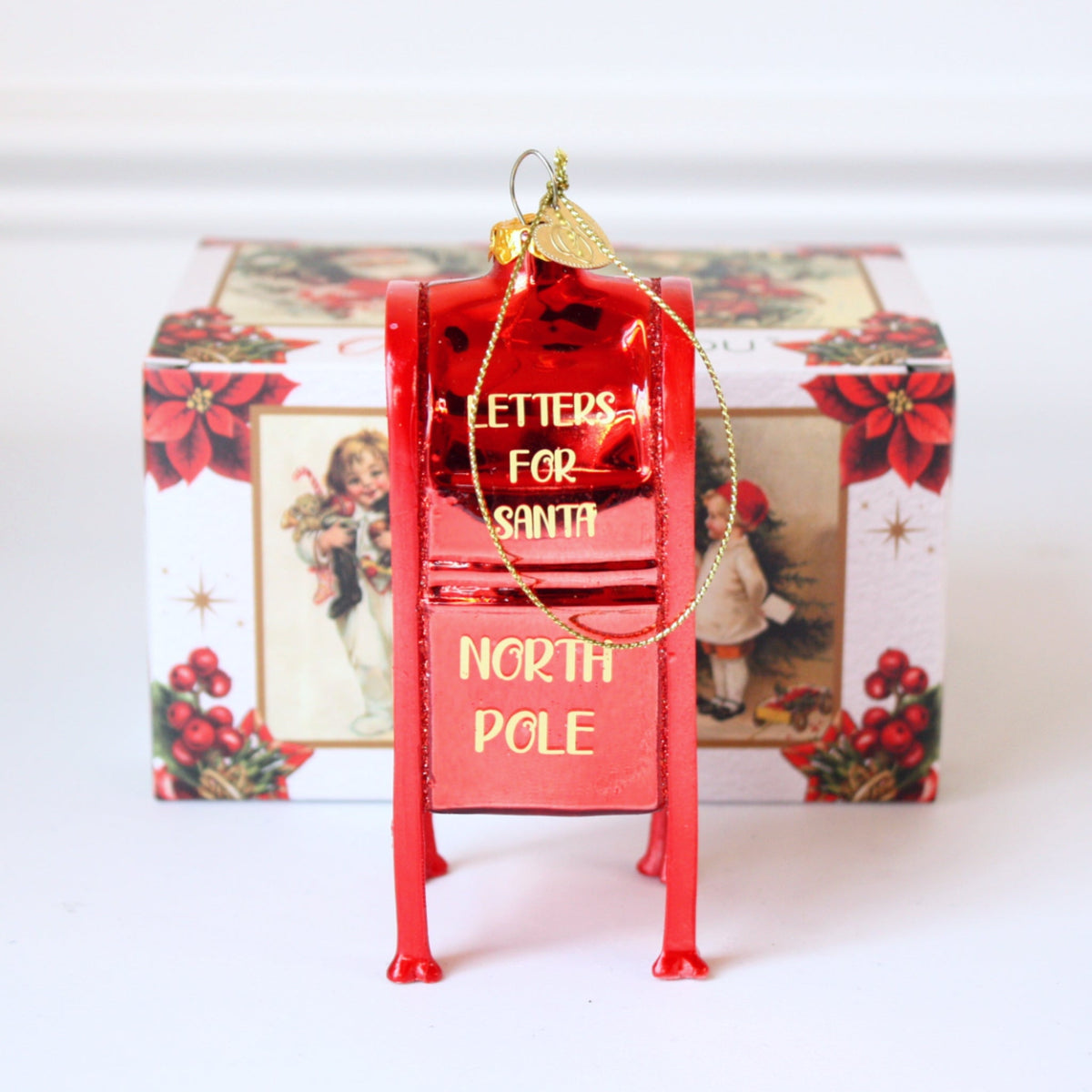 Letters for Santa Glass Christmas Ornaments - Made in the USA