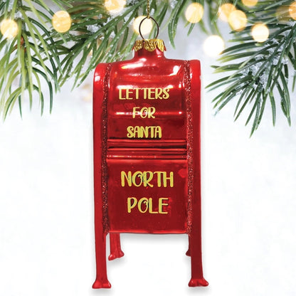 Letters for Santa Glass Christmas Ornaments - Made in the USA