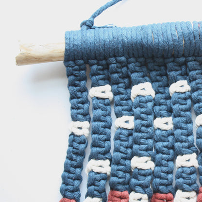 Macrame Boho American Flag - Made in the USA