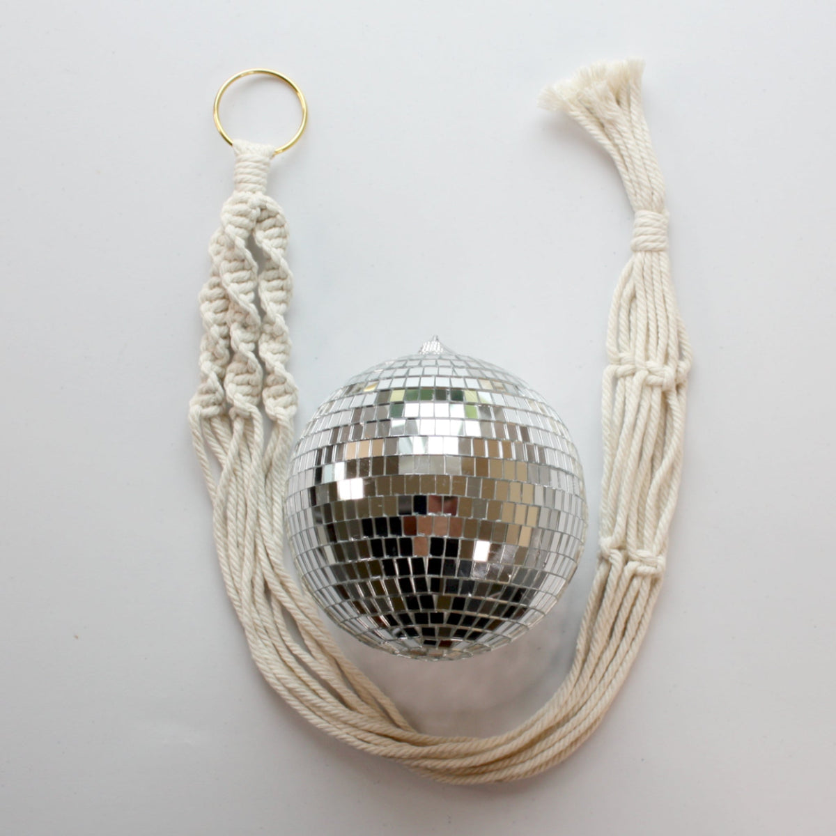 Macrame Boho Disco Ball Hanger - Made in the USA