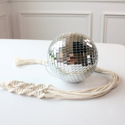 Macrame Boho Disco Ball Hanger - Made in the USA