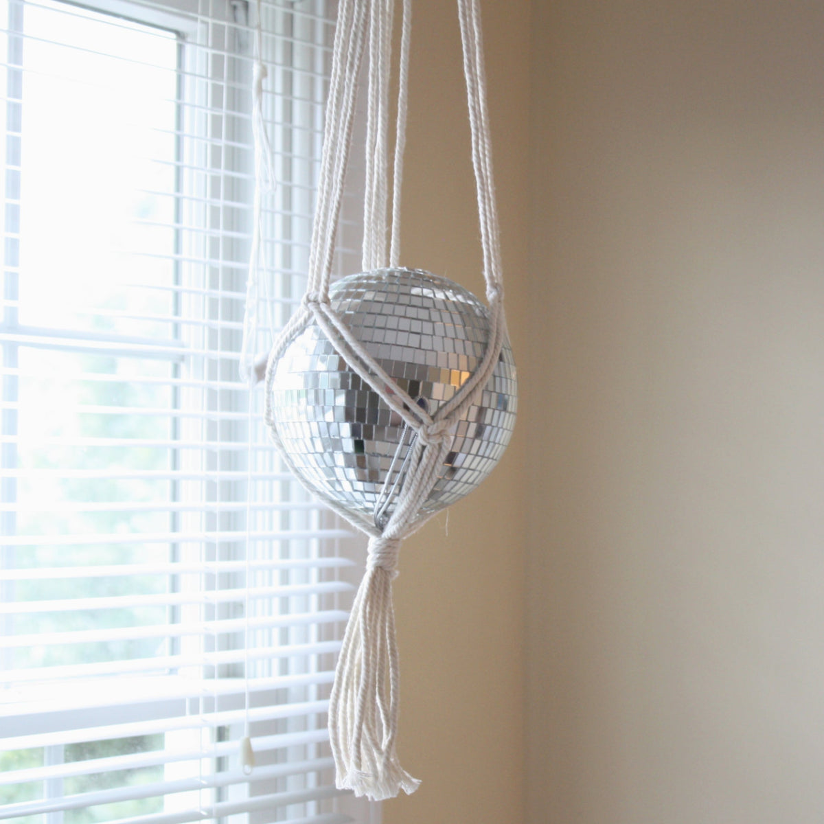 Macrame Boho Disco Ball Hanger - Made in the USA