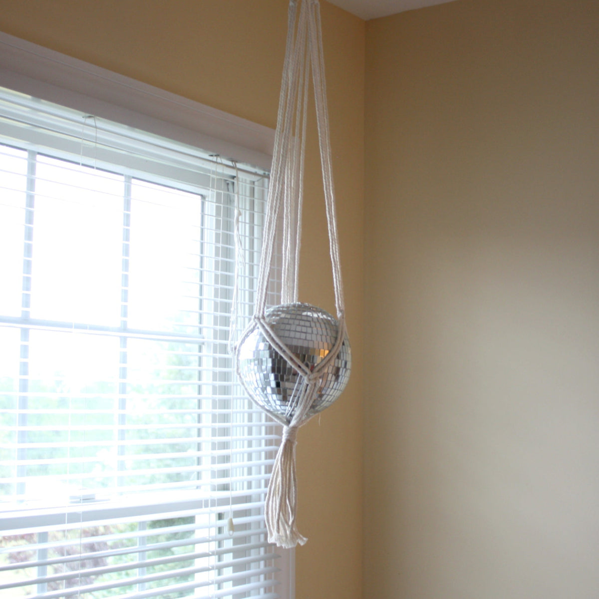 Macrame Boho Disco Ball Hanger - Made in the USA