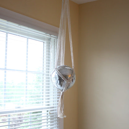 Macrame Boho Disco Ball Hanger - Made in the USA