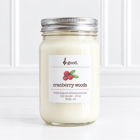 Mason Jar Soy Candle - Cranberry Woods - Made in the USA
