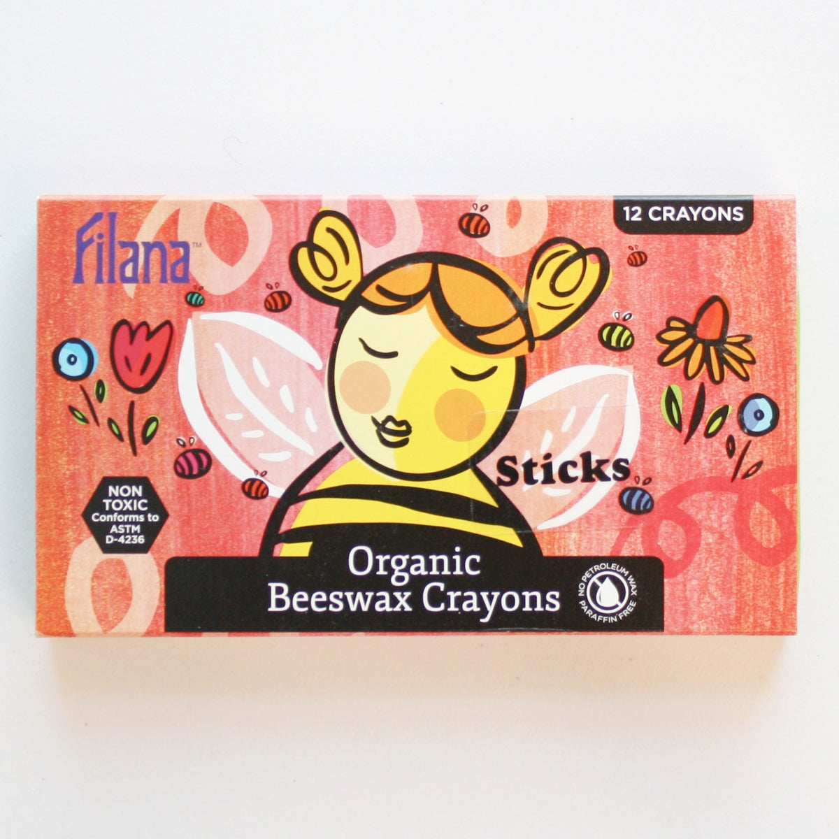 Organic Beeswax Crayons - 12 Color Sticks - Made in the USA