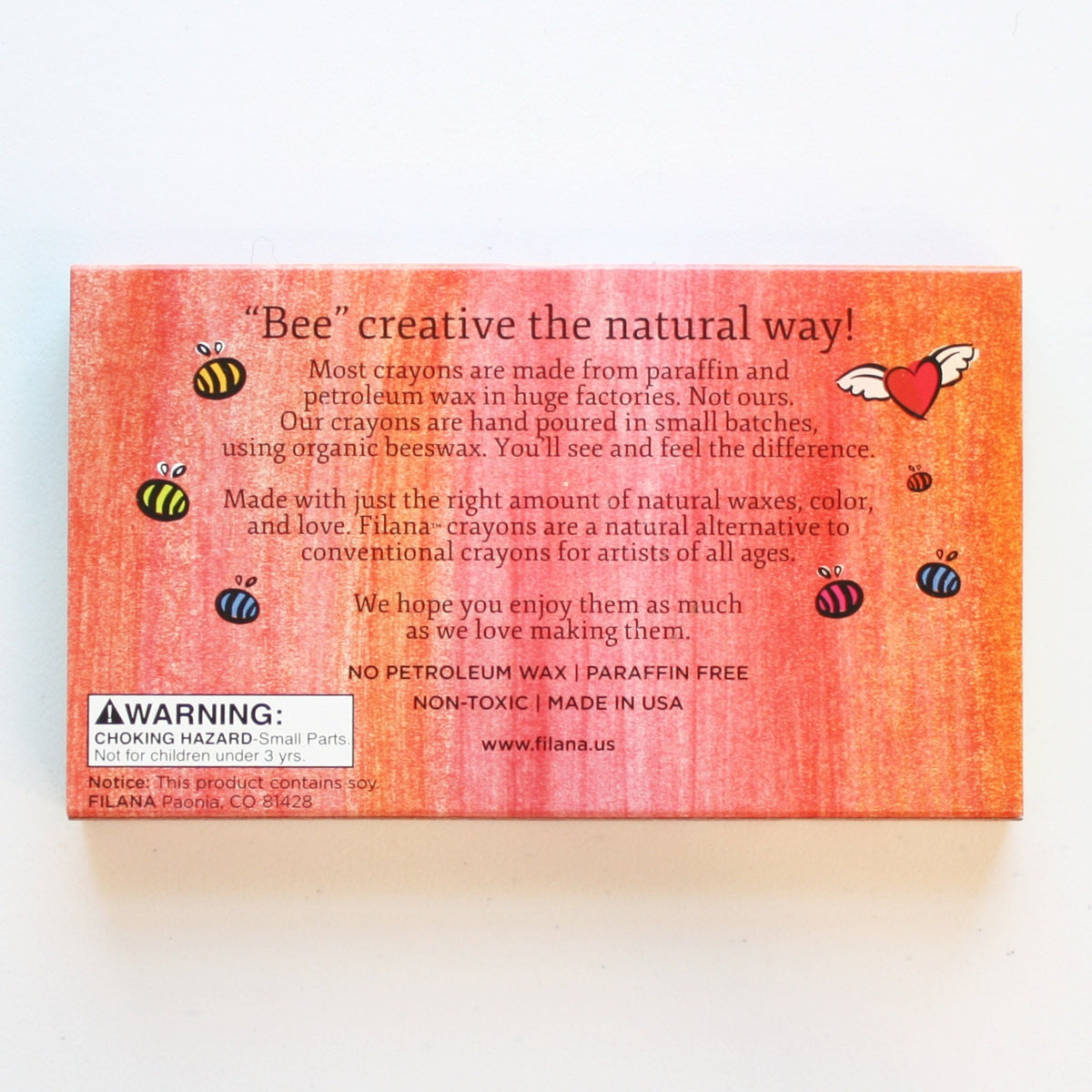 Organic Beeswax Crayons - 12 Color Sticks - Made in the USA