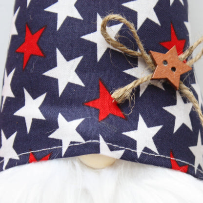 Pair of Handmade Patriotic Gnomes Couple - Made in the USA