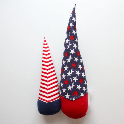 Pair of Handmade Patriotic Gnomes Couple - Made in the USA