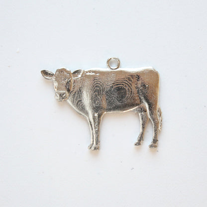 Pewter Cow Ornament - Made in the USA